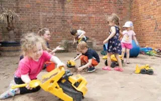Outisde play areas at Ware Nursery